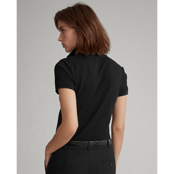 Black Slim Fit Embroidered Polo Polo Ralph Lauren 4