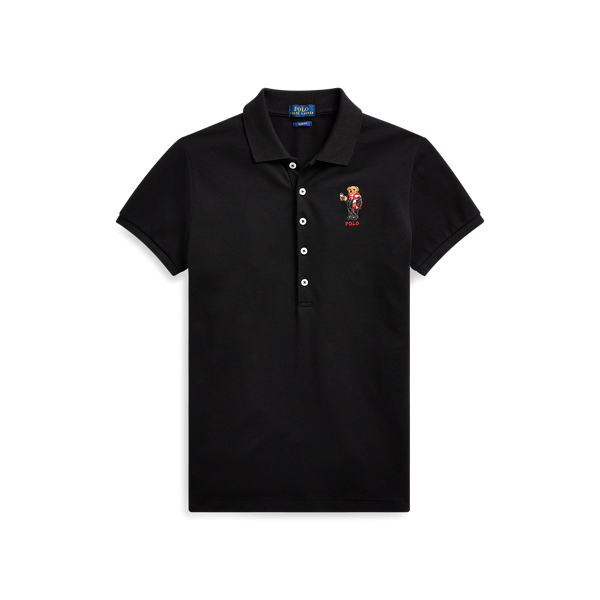 Black Slim Fit Embroidered Polo Polo Ralph Lauren 2