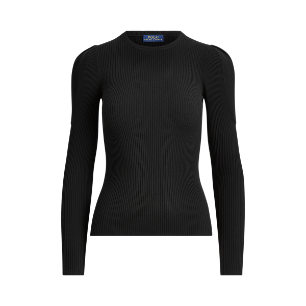 Ribbed Puff-Sleeve Jumper Polo Ralph Lauren 1