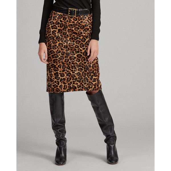 Kalbsfell-Rock mit Leopardenmuster Polo Ralph Lauren in Ozelot multi 4