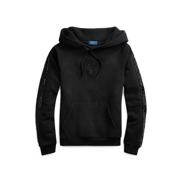 Beaded Fleece Hoodie Polo Ralph Lauren 1