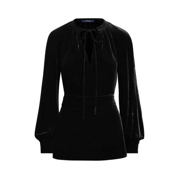 Blouse &agrave; basque en velours Polo Ralph Lauren en 1