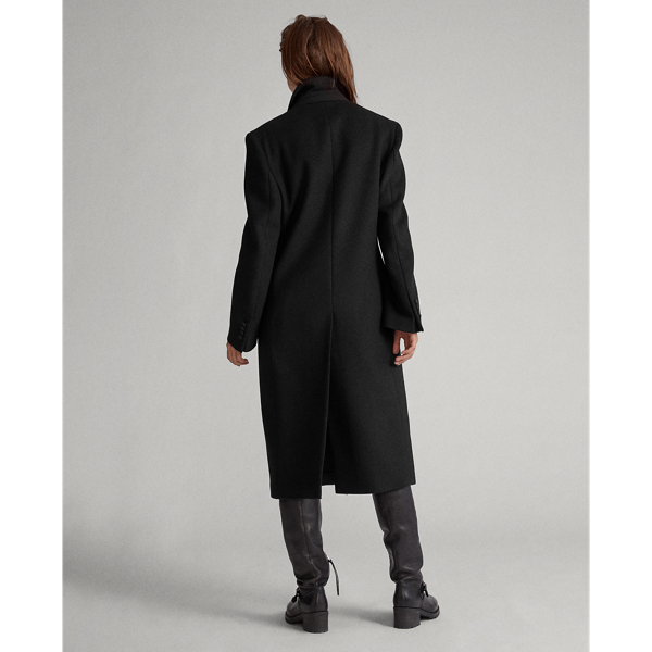 Black Wool-Blend Tuxedo Coat Polo Ralph Lauren 5