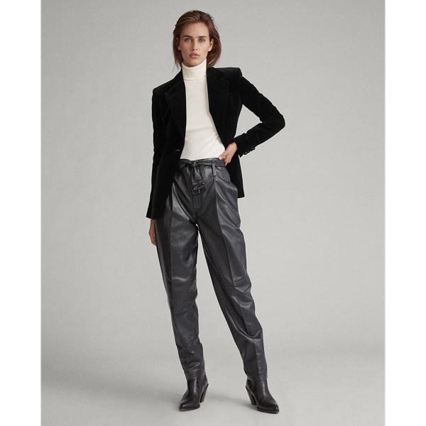 Black Velvet One-Button Blazer Polo Ralph Lauren 3