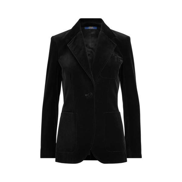 Velvet One-Button Blazer Polo Ralph Lauren 1