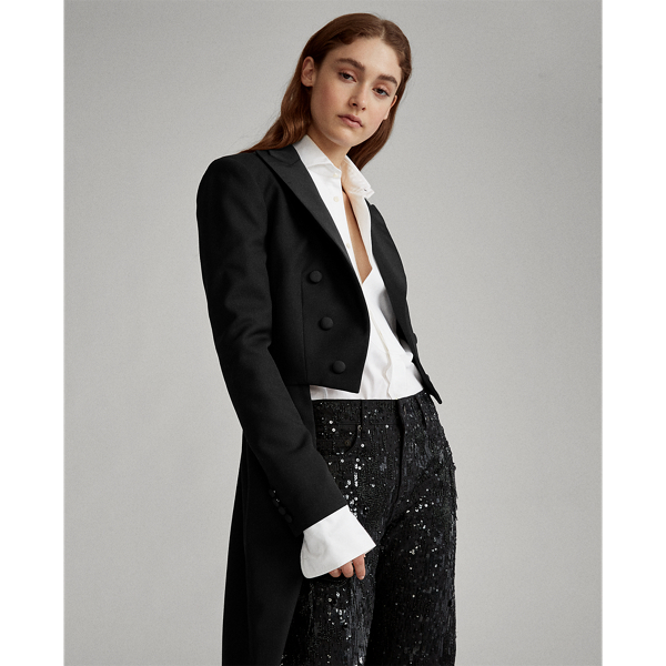 Tuxedo Tail Wool Blazer for Women Ralph Lauren UK