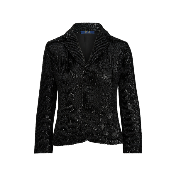 Sequined Cropped Blazer Polo Ralph Lauren 1