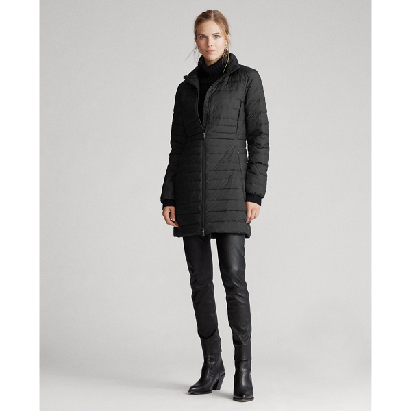 Black Packable Long Down Coat Polo Ralph Lauren 4