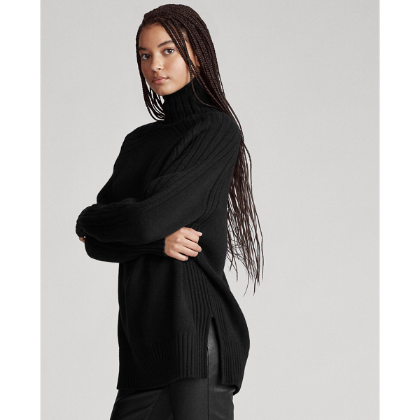 Black Ribbed Turtleneck Jumper Polo Ralph Lauren 4