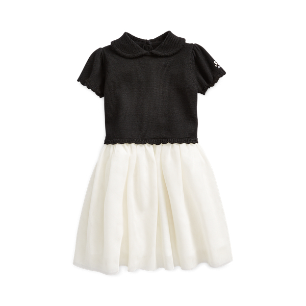 Abito in maglia e tulle bicolore Baby Girl in 1