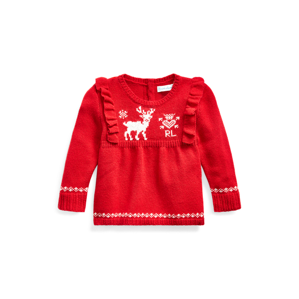 Reindeer Wool-Blend Jumper Baby Girl 1