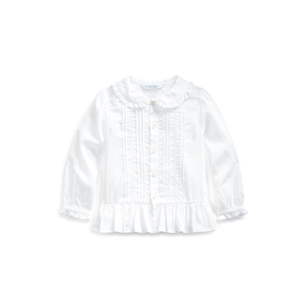 Camicia in cotone con volant Baby Girl in 1