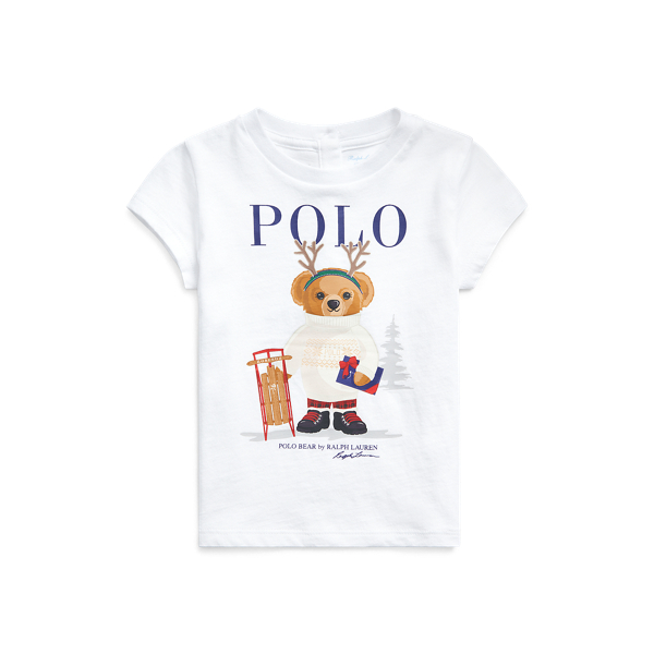 Holiday Gift Bear Graphic Tee Baby Girl 1