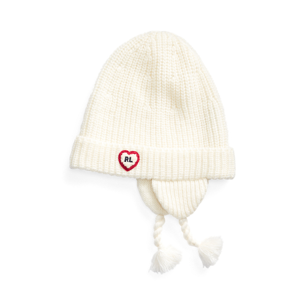 Chenille-Patch Earflap Hat Baby Girl em 1