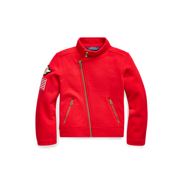 Veste moto en coton m&eacute;lang&eacute; Girls 1.5-6.5 Years en 1