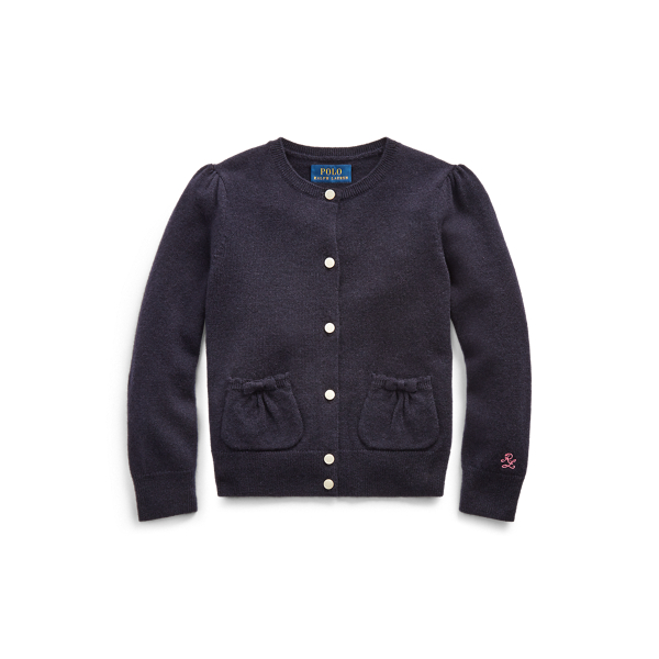 Cardigan in lana con fiocchi sulle tasche Girls 1.5-6.5 Years in 1