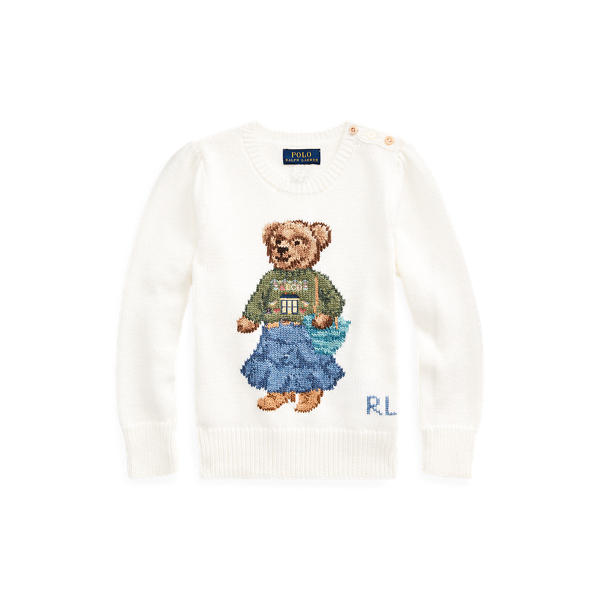 Baumwollpullover mit Santa Fe Bear Girls 1.5-6.5 Years in 1