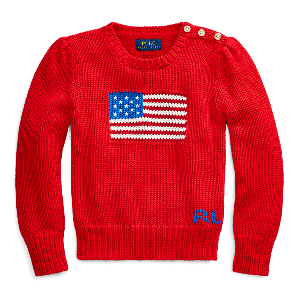 Baumwollpullover mit Flagge Girls 1.5-6.5 Years in 1