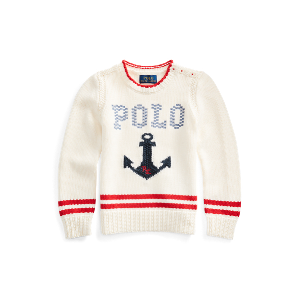 Pull en coton ancre en intarsia Girls 1.5-6.5 Years en 1