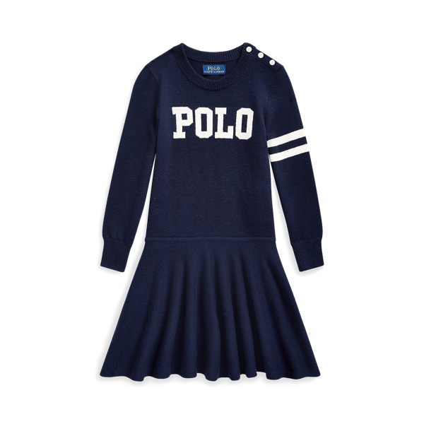 Polo Wool-Cotton Jumper Dress Girls 1.5-6.5 Years 1