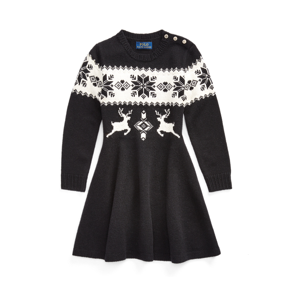 Intarsia-Knit Jumper Dress Girls 1.5-6.5 Years 1
