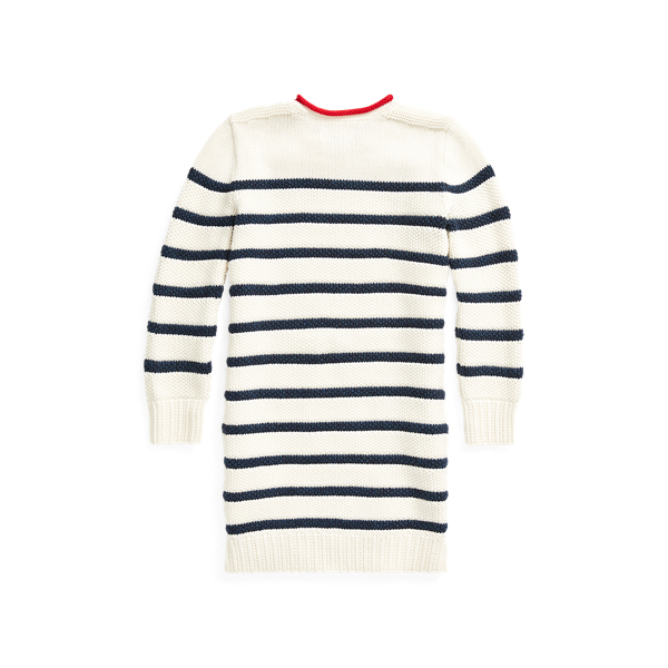 Clubhouse Cream Striped Cotton Jumper Dress Girls 2-6x 2