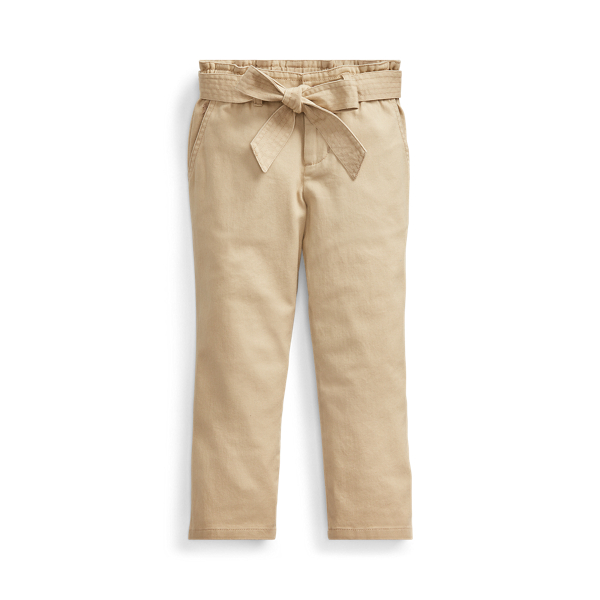 Belted Cotton Paperbag Trouser Girls 1.5-6.5 Years 1