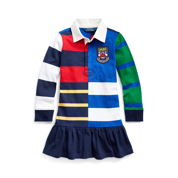 Striped Cotton Rugby Dress Girls 1.5-6.5 Years 1