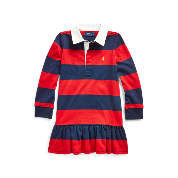 Striped Cotton Rugby Dress Girls 1.5-6.5 Years 1