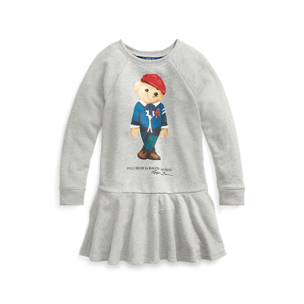 Cardigan Bear Terry Dress Girls 1.5-6.5 Years 1