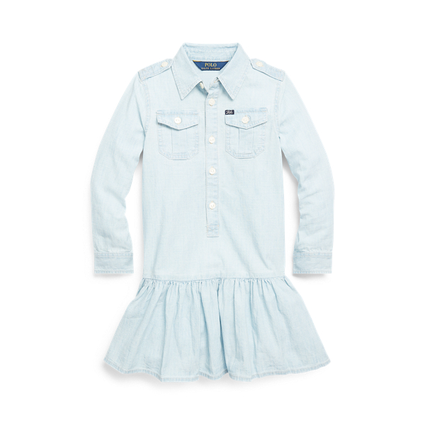 Abito in chambray di cotone Girls 1.5-6.5 Years in 1