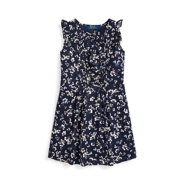 Robe fleurie en dobby de coton Girls 1.5-6.5 Years en 1