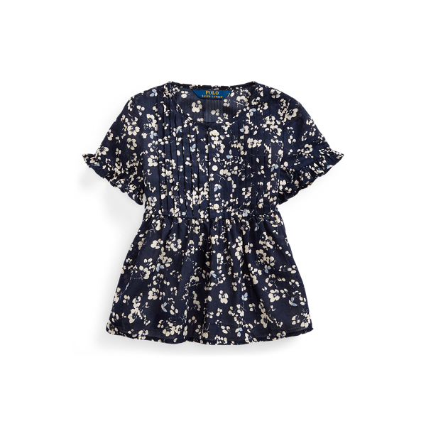 Floral Cotton Dobby Top Girls 1.5-6.5 Years 1