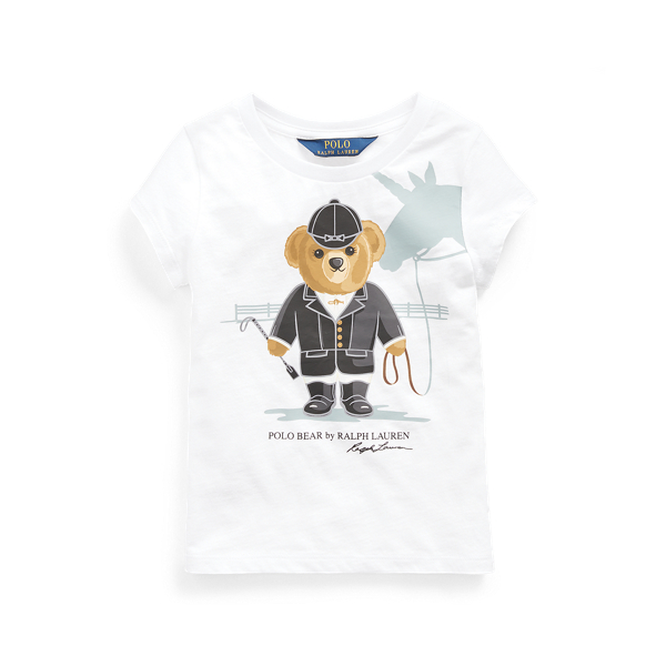 Maglietta in jersey di cotone Unicorn Bear Girls 1.5-6.5 Years in 1