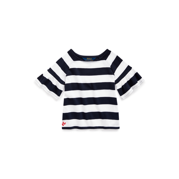 Ruffled Cotton Jersey Top Girls 1.5-6.5 Years 1
