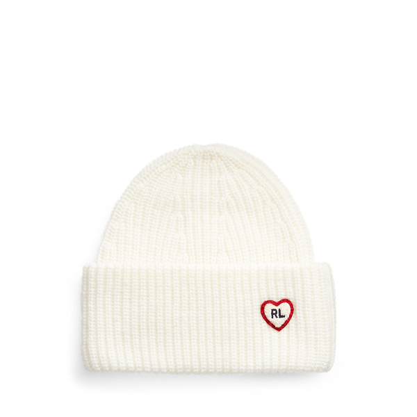 Heart-Patch Knit Hat Girls 1.5-6.5 Years 1
