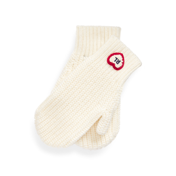 Heart-Patch Wool-Blend Mittens Girls 1.5-6.5 Years 1