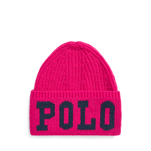 Bonnet Polo en tricot intarsia de laine m&eacute;lang&eacute;e Girls 1.5-6.5 Years en 1