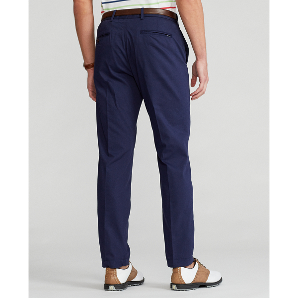 Refined Navy Tailored Stretch Twill Trouser Polo Golf 5