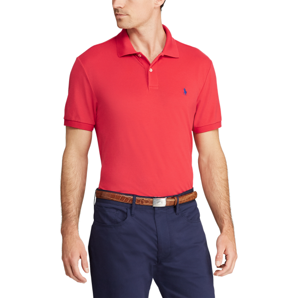Deep Orangey Red Custom Slim Performance Polo Polo Golf 3