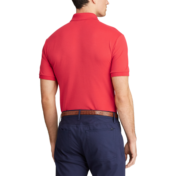 Deep Orangey Red Custom Slim Performance Polo Polo Golf 4