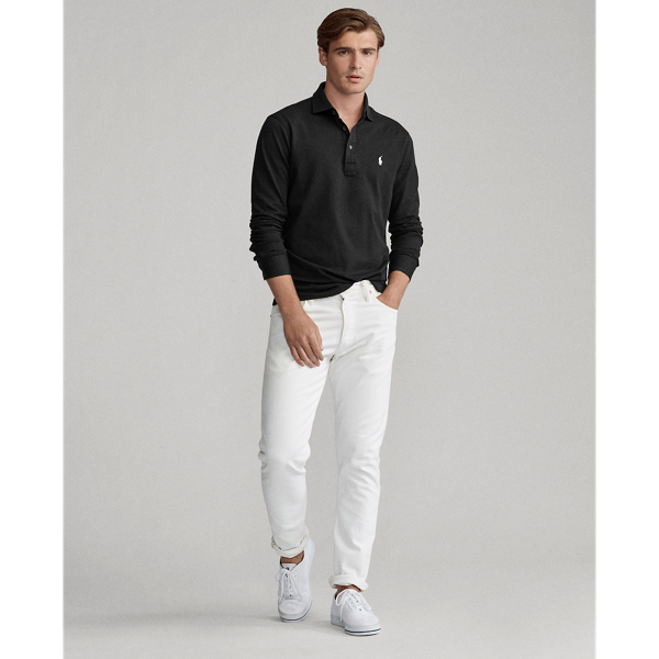 Black Custom Slim Fit Mesh Shirt Polo Ralph Lauren 4