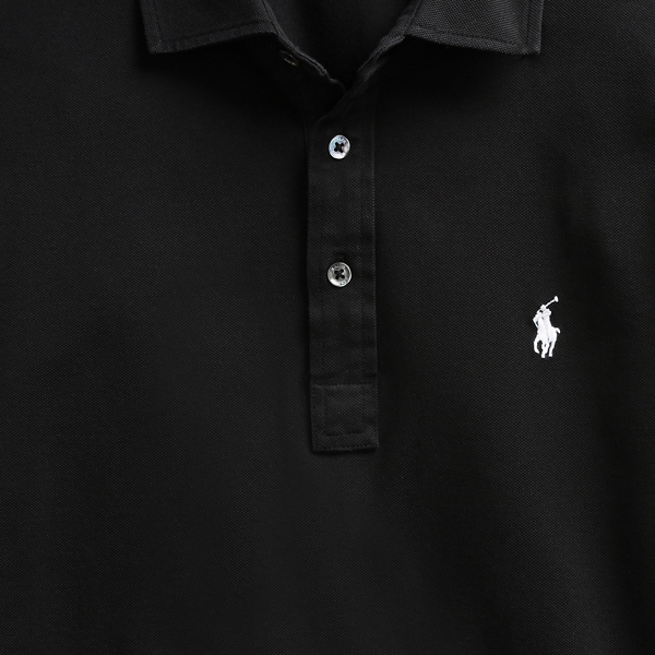 Black Custom Slim Fit Mesh Shirt Polo Ralph Lauren 7