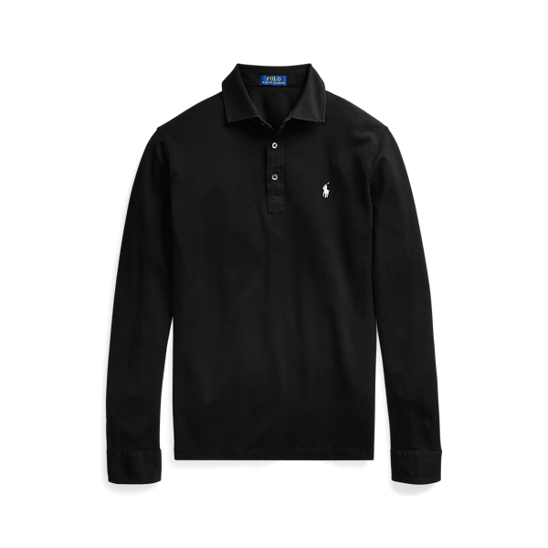 Black Custom Slim Fit Mesh Shirt Polo Ralph Lauren 2