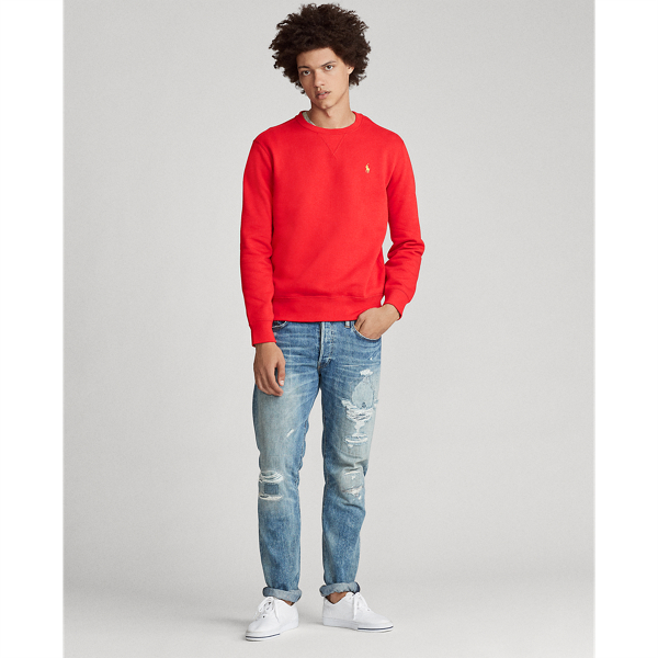 RL Red Fleece Crewneck Sweatshirt Polo Ralph Lauren 3