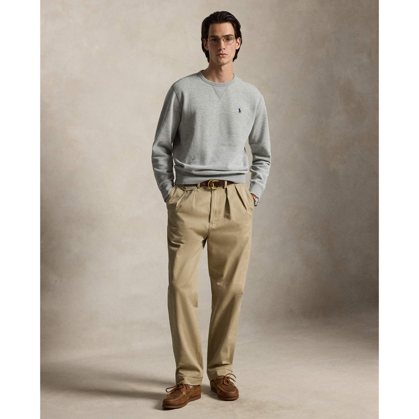 Мужская толстовка Ralph Lauren The RL Fleece, цвет: Меланжевый — фото 1