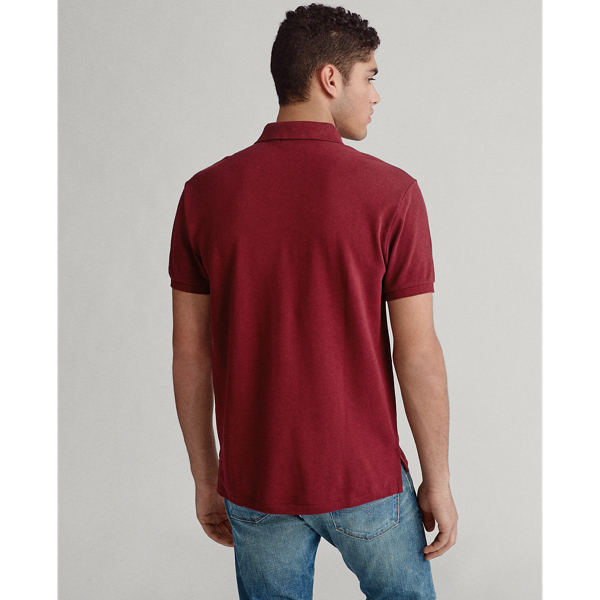 Classic Wine Custom Slim Fit Bear Mesh Polo Polo Ralph Lauren 5