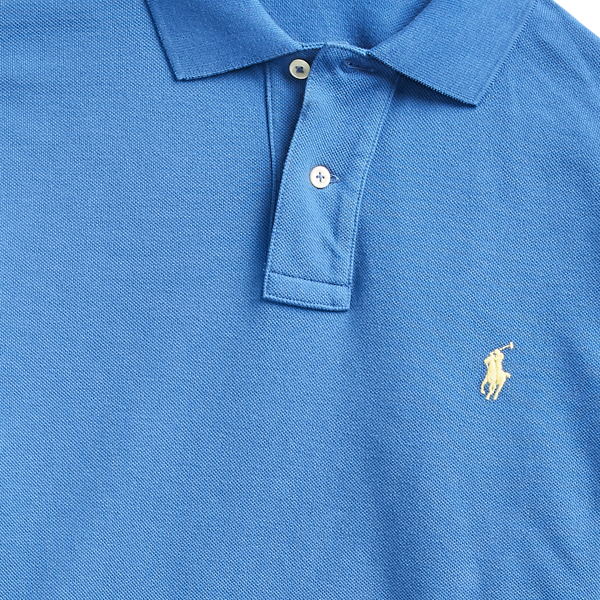 Blue Custom Slim Fit Mesh Polo Shirt Polo Ralph Lauren 6