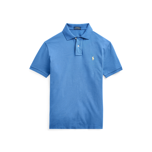 Blue Custom Slim Fit Mesh Polo Shirt Polo Ralph Lauren 2
