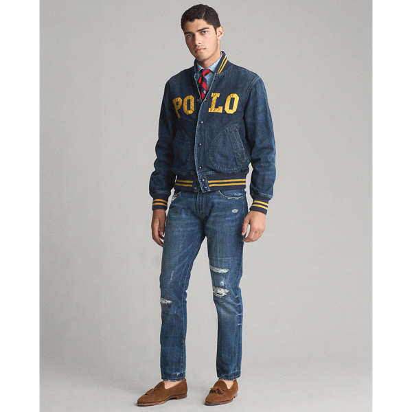 Polo denim baseball jacket sale